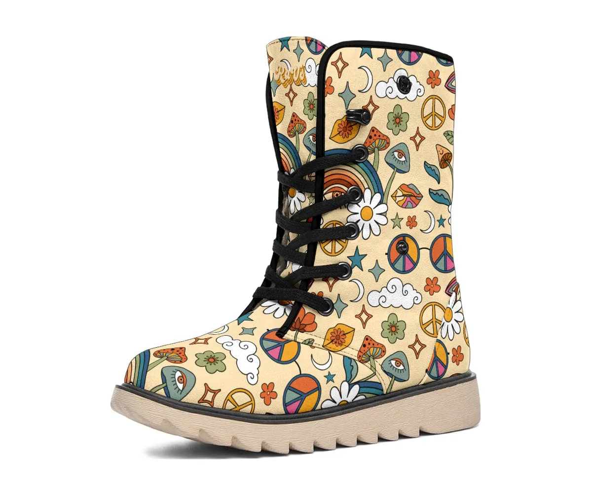Peace And Love Suede Snow Boots
