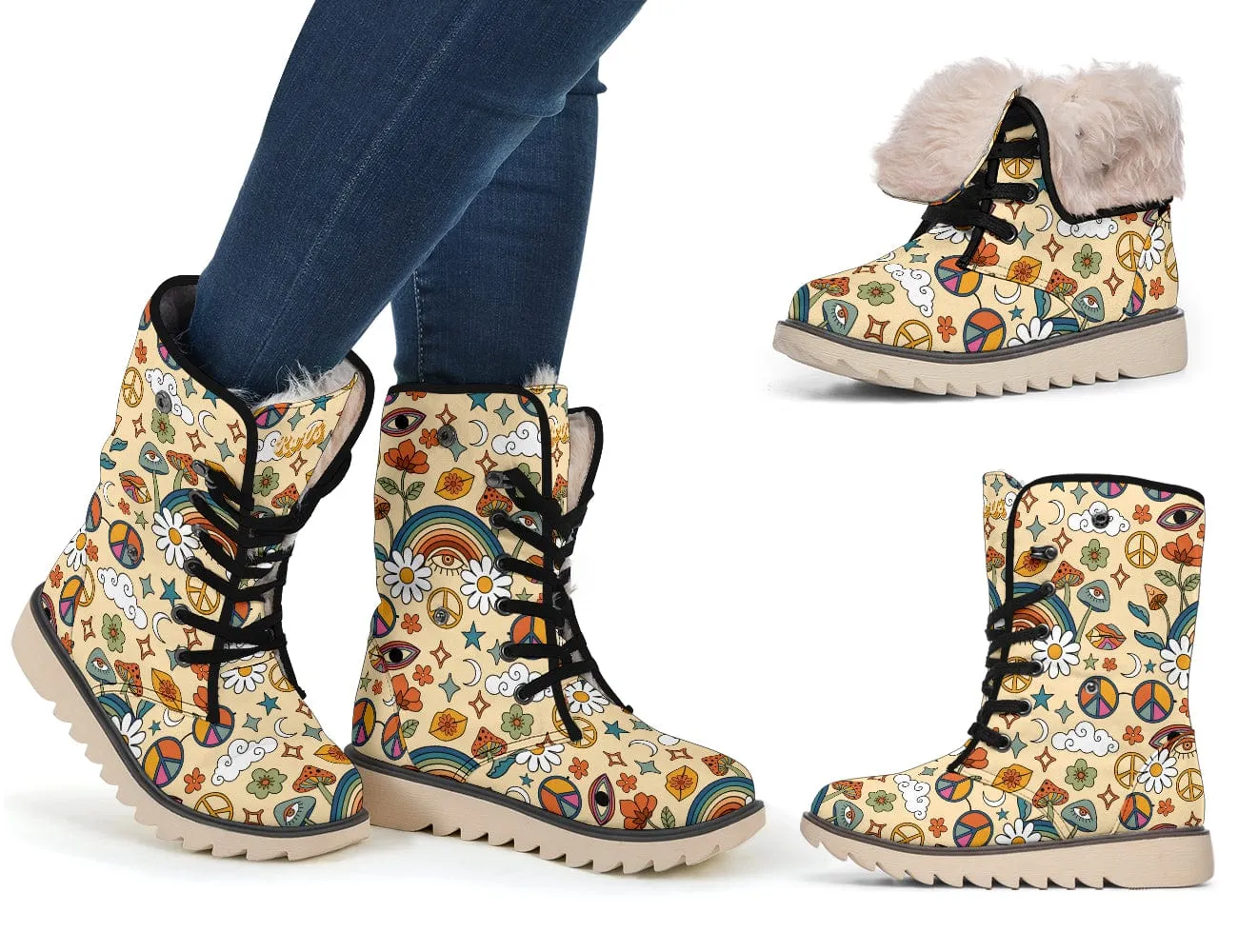 Peace And Love Suede Snow Boots