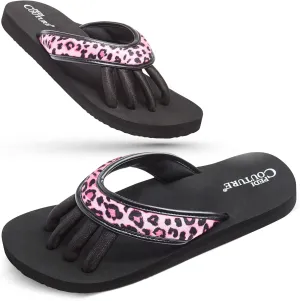 Pedicure Sandals with Built In Toe Separators for Women - Comfortable Spa Style Flip Flops for Home, Salon, Yoga & Gym Use