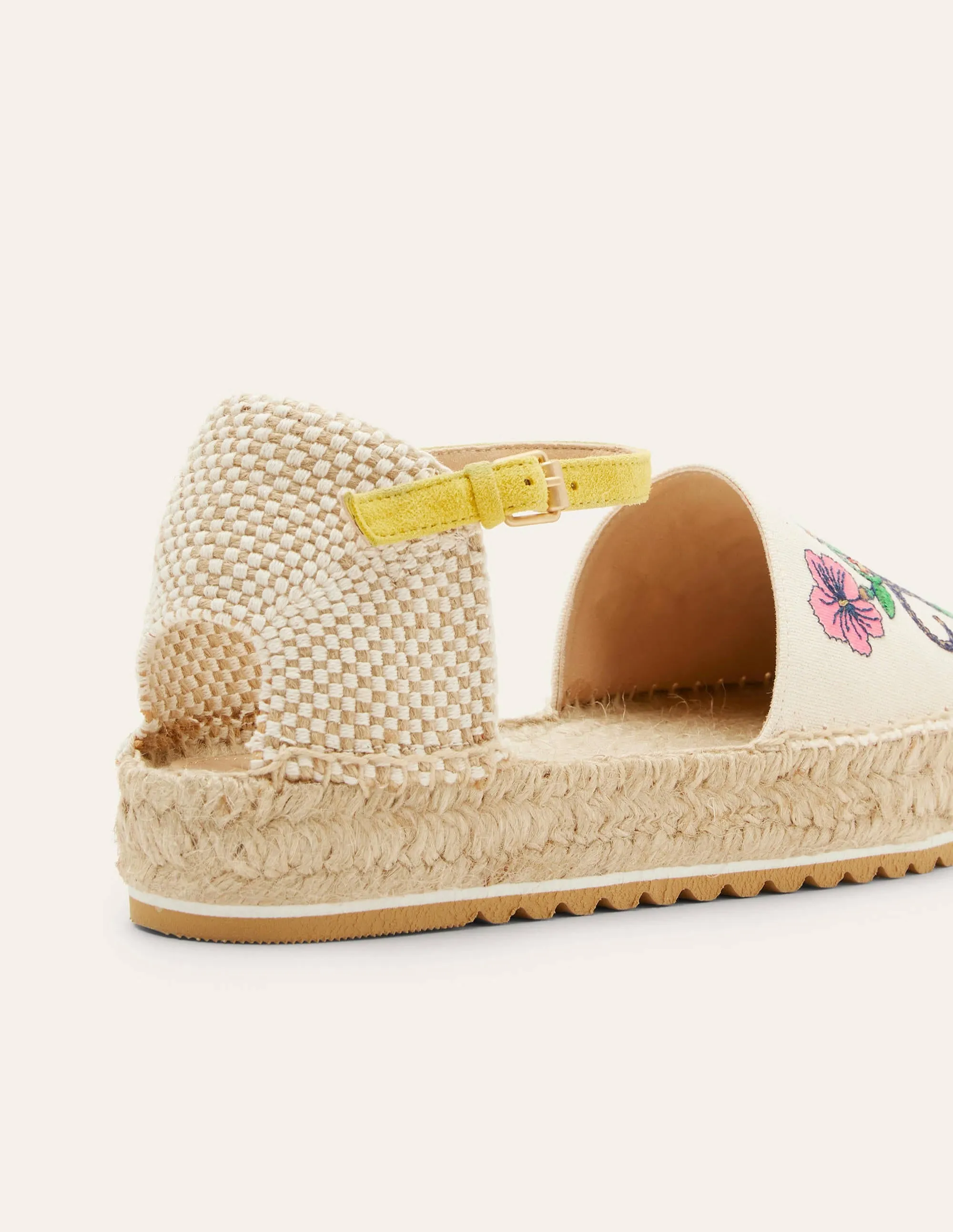 Plateau-Espadrilles-Bunt, Exotisches Paradies