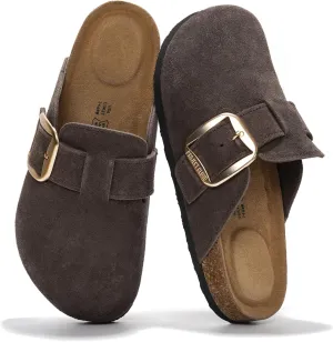 Project Cloud Genuine Leather Clogs for Women Shoes - Memory Foam Insole, Non-Slip & Natural Cork Footbed Womens Clogs and Mules 2025 (Manchester)
