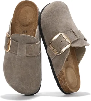 Project Cloud Genuine Leather Clogs for Women Shoes - Memory Foam Insole, Non-Slip & Natural Cork Footbed Womens Clogs and Mules 2025 (Manchester)