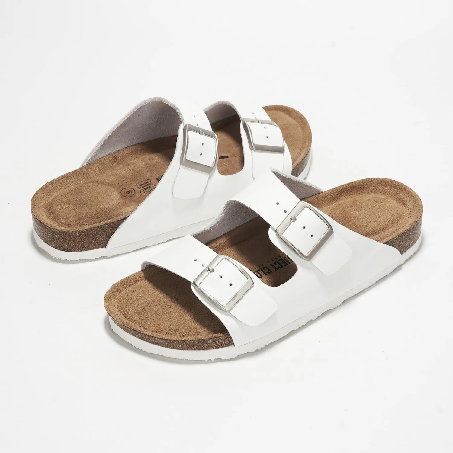 Project Cloud Genuine Leather Flat Sandals Beach Essentials Womens Sandals Memory Foam Vacation Essentials Slides for Women Footwear (Venita)