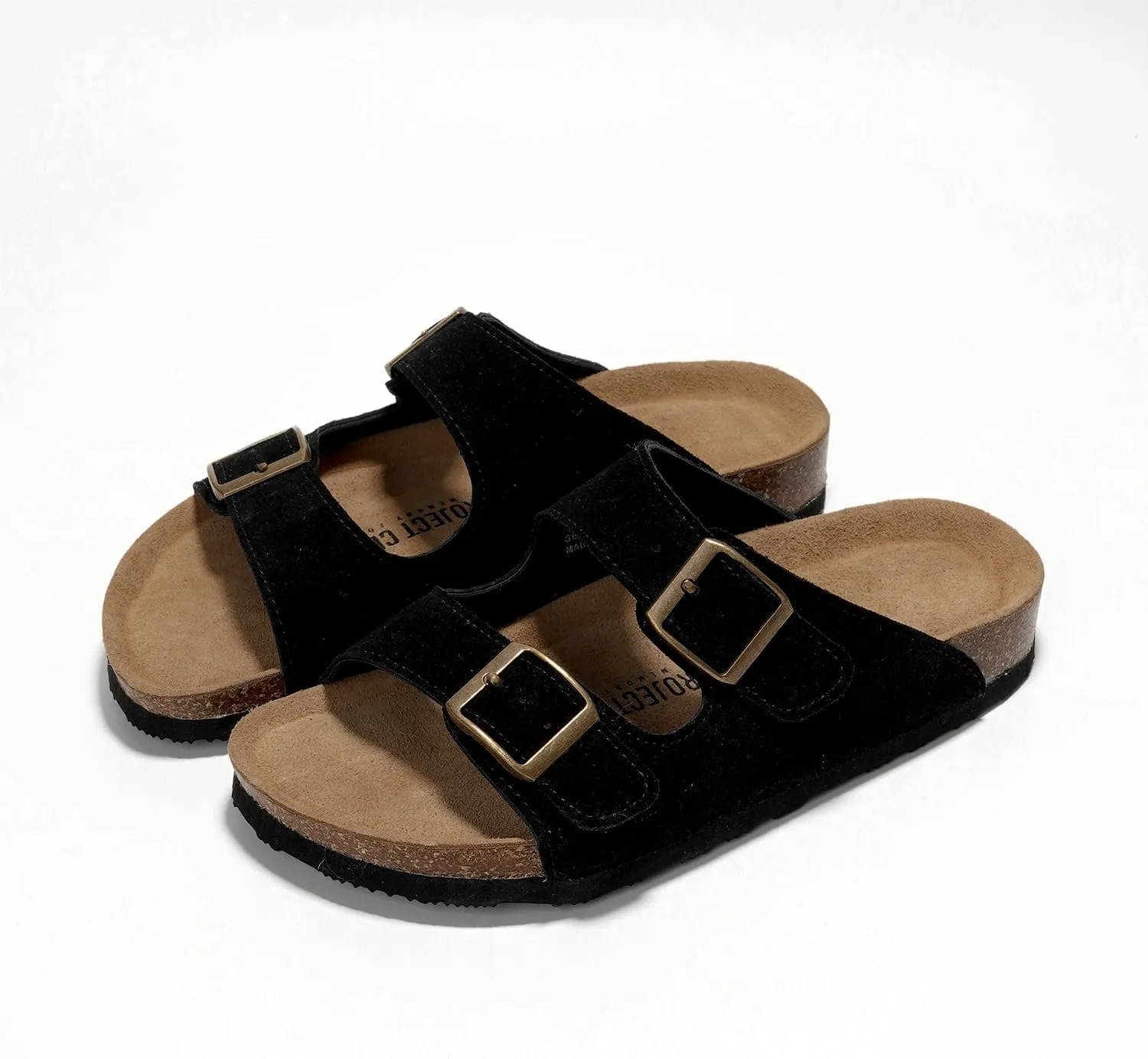 Project Cloud Genuine Leather Flat Sandals Women Beach Essentials Womens Sandals Memory Foam Vacation Essentials Slides for Women Footwear (Venita)