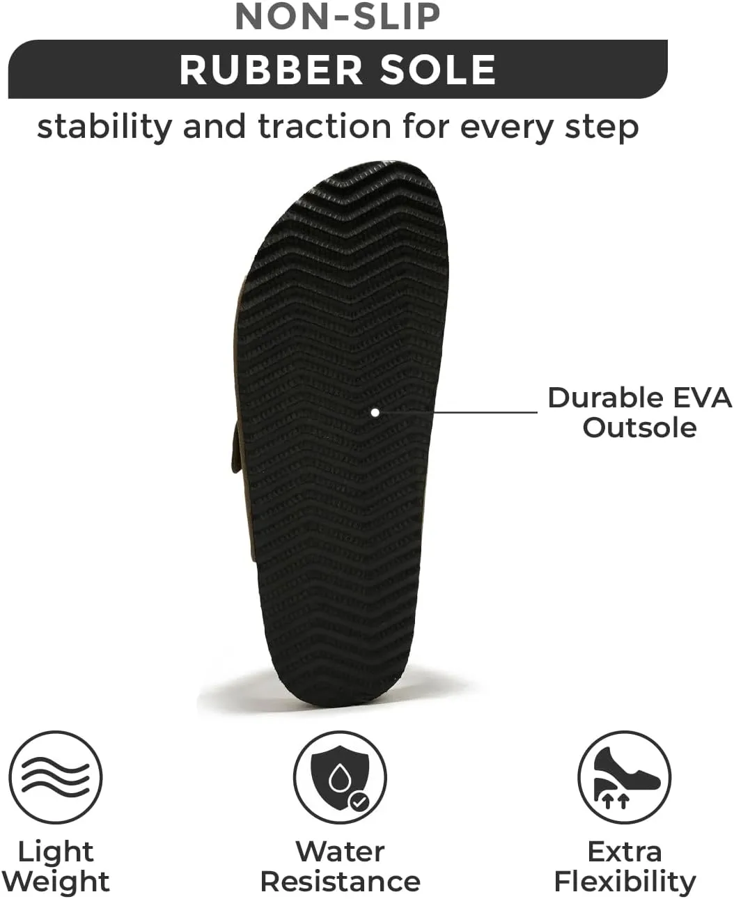 Project Cloud Genuine Leather Mens Sandals with Memory Foam Natural Cork Footbed Slides for Men Footwear - Non-Slip Double-Strap Buckle Summer Sandals (Arizona)