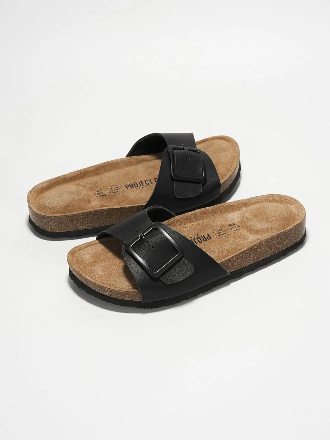Project Cloud Genuine Leather Sandals Women Dressy Summer Beach Essentials - Flip Flops & Slides with Memory Foam Insole Womens Sandals Comfortable Footwear