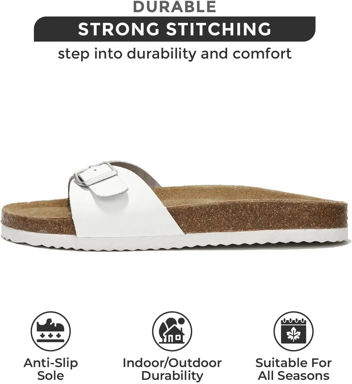 Project Cloud Genuine Leather Womens Sandals - Memory Foam Beach Essentials Womens Slippers - Perfect Summer Sandals for Women 2025 (Bahama)