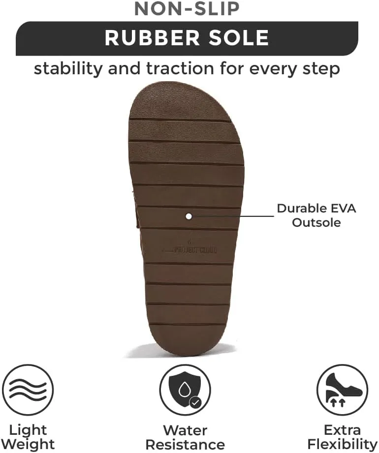 Project Cloud Genuine Suede Womens Clog - Memory Foam Arch Support Non-Slip Sole Mules & Clogs for Women Footwear - Platform Winter Shoes (Foamy)