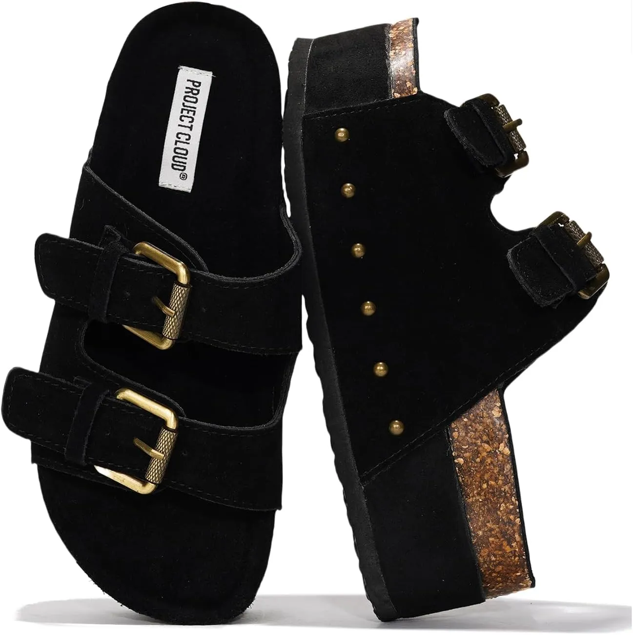 Project Cloud Platform Sandals Women Footwear - Genuine Leather and Durable EVA Sole for Non-Slip and Comfortable Platform - Fashion Summer Sandals for Women 2025 (Oliy)