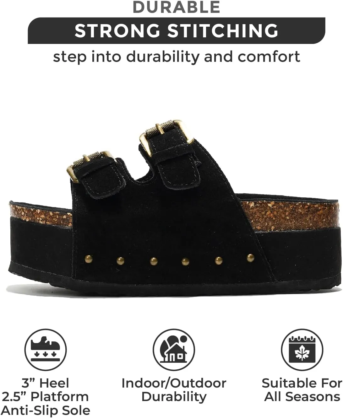 Project Cloud Platform Sandals Women Footwear - Genuine Leather and Durable EVA Sole for Non-Slip and Comfortable Platform - Fashion Summer Sandals for Women 2025 (Oliy)
