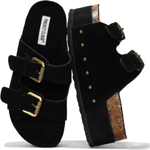 Project Cloud Platform Sandals Women Footwear - Genuine Leather and Durable EVA Sole for Non-Slip and Comfortable Platform - Fashion Summer Sandals for Women 2025 (Oliy)
