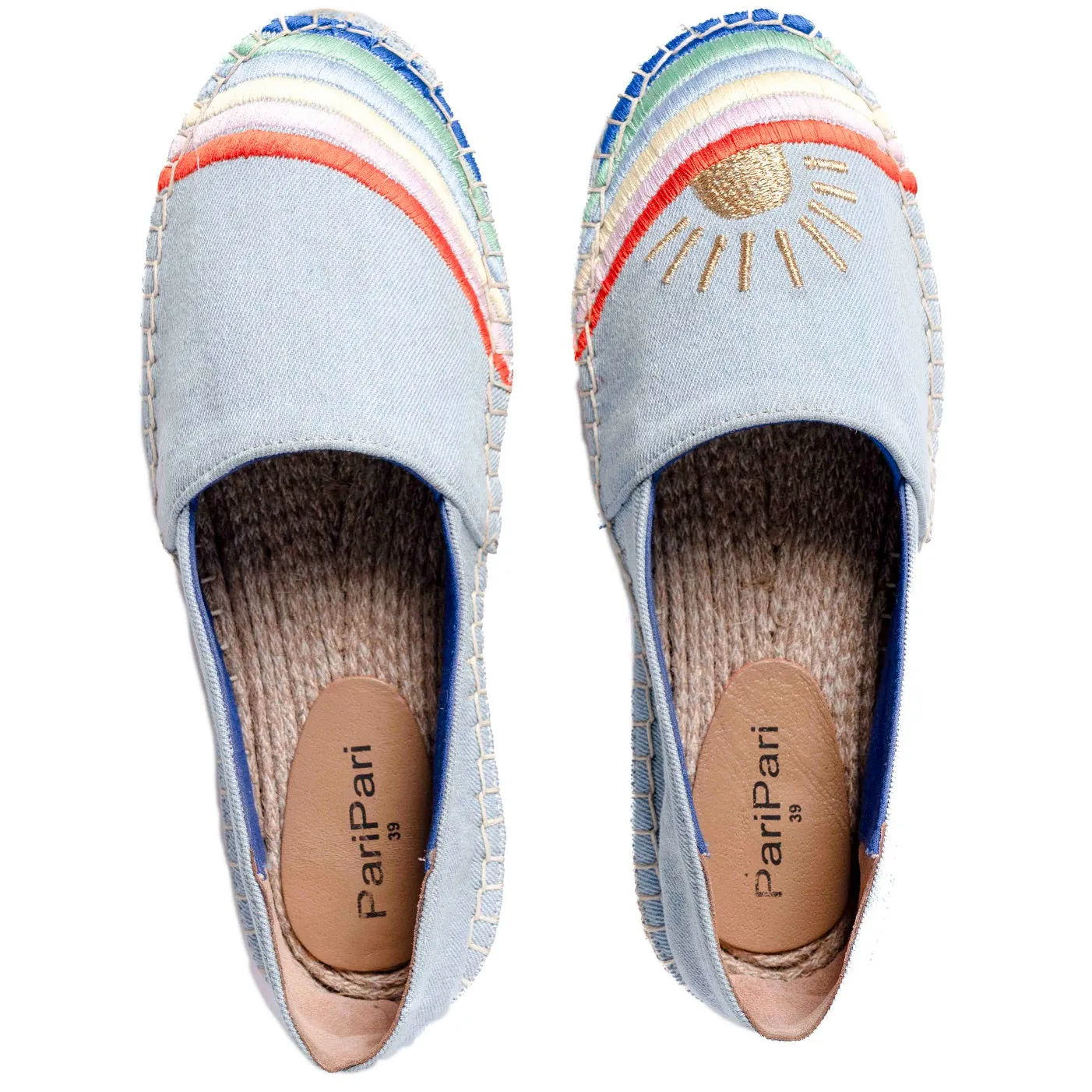 Rainbow Denim Espadrilles