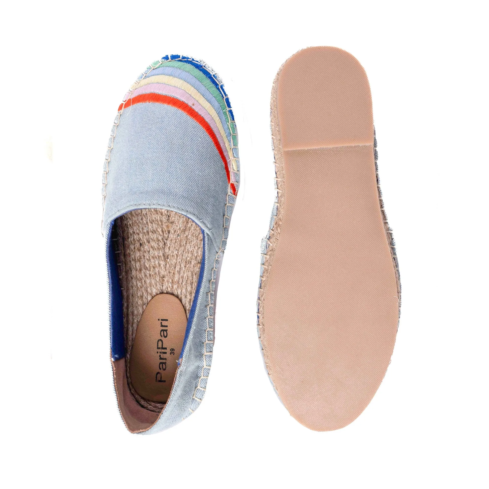 Rainbow Denim Espadrilles