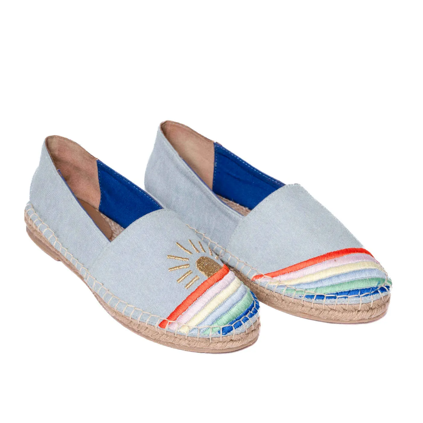 Rainbow Denim Espadrilles