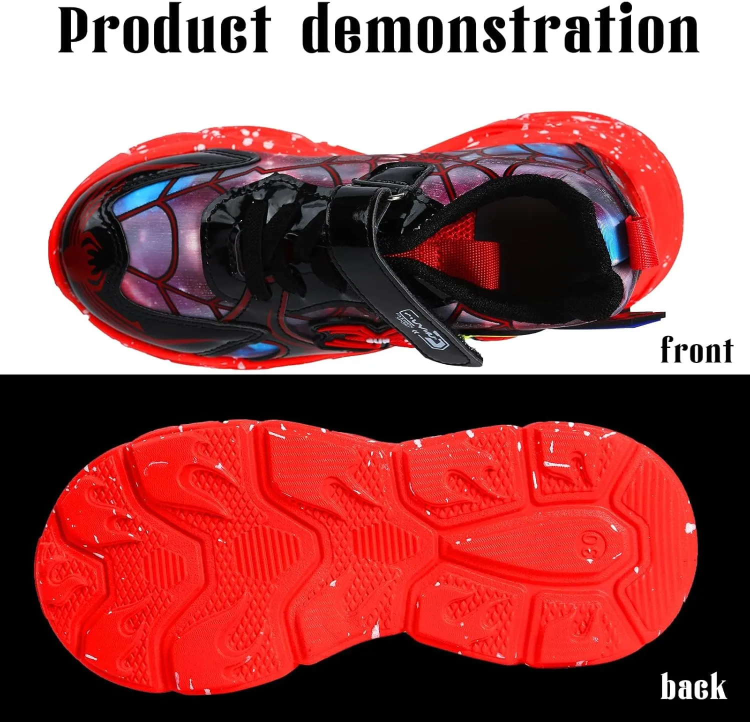 RAYCHY Children's Casual Shoes Boys Breathable Non-Slip Light Sneakers Unisex Luminous Sneakers for Girls Sport Running Shoes