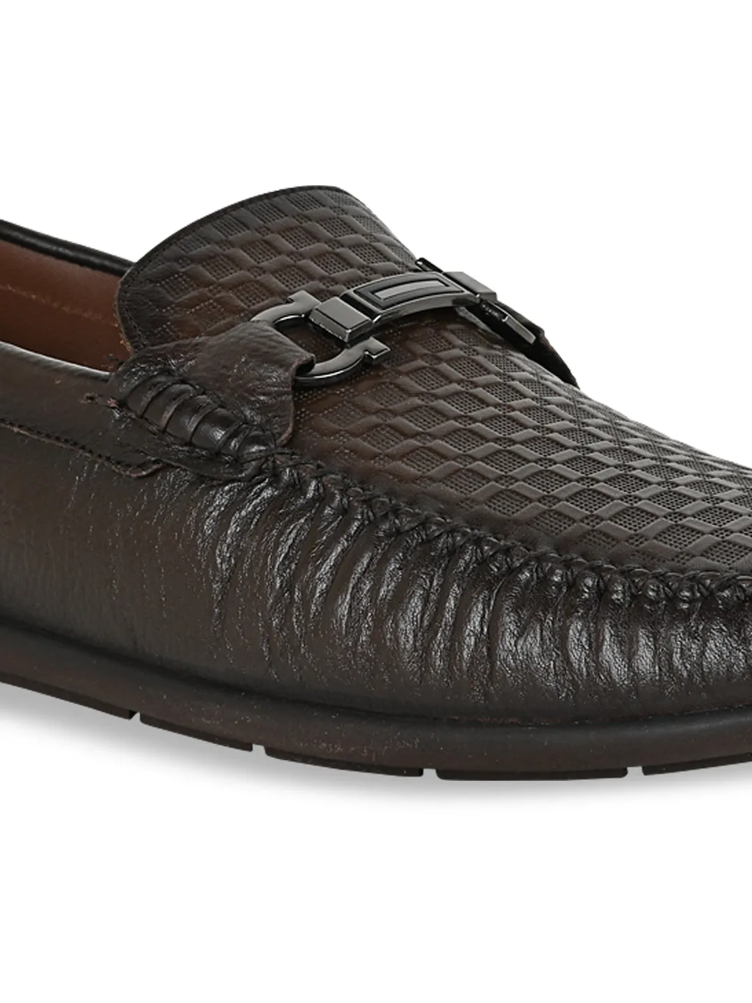 Regal Brown Men Casual Buckled Loafers