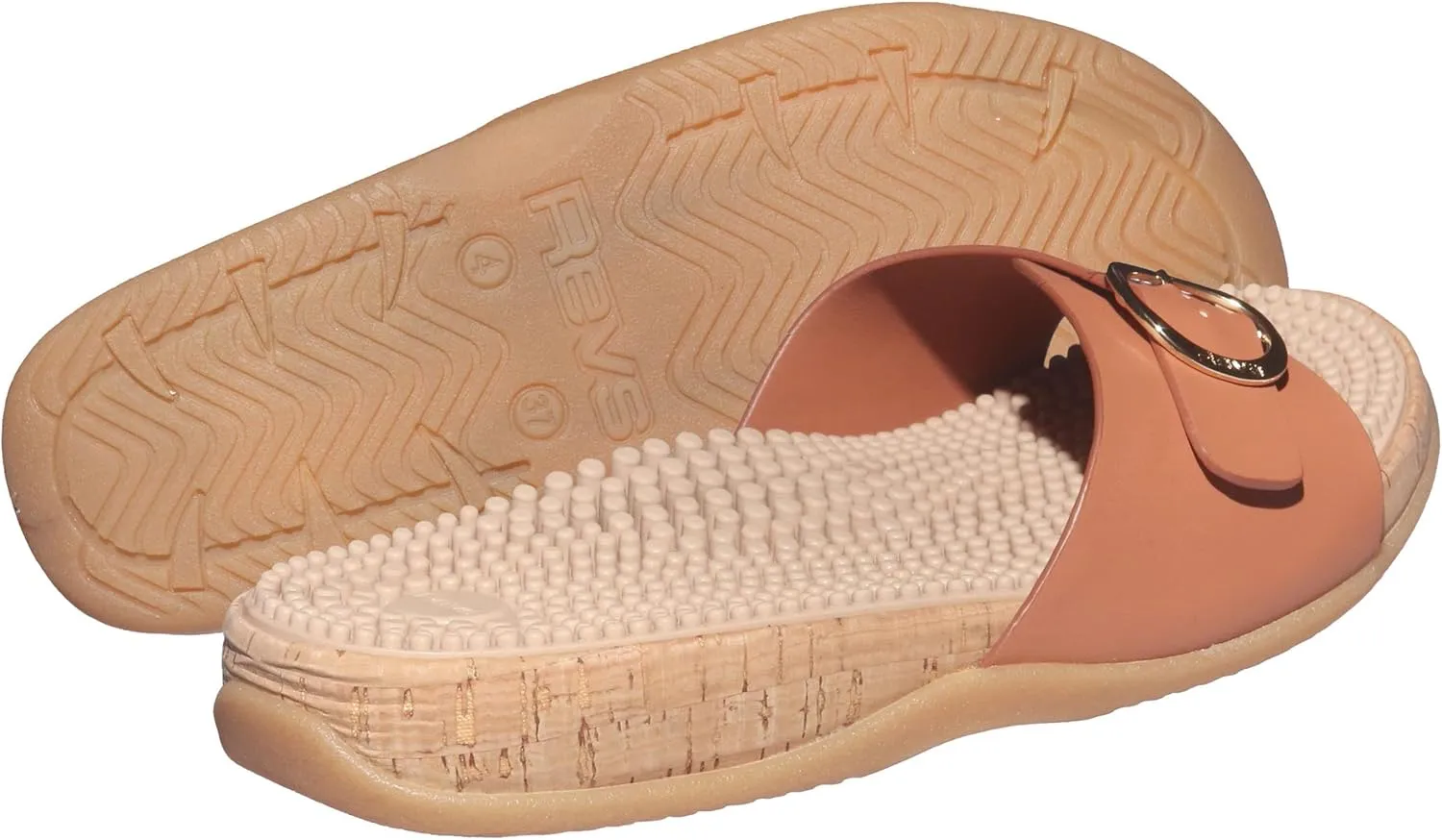 Revs - Katrine - Women’s Single Strap Reflexology Massage Sandals