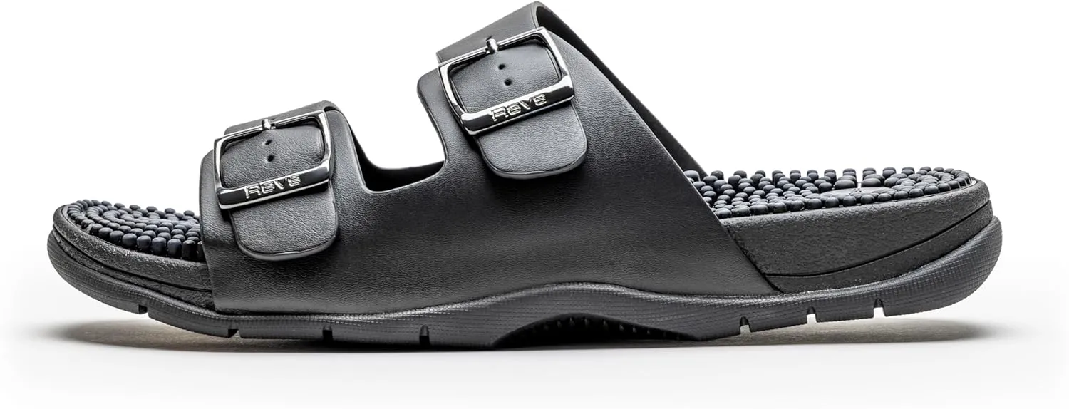 Revs - Lochy - Men’s Double Strap Reflexology Massage Sandals