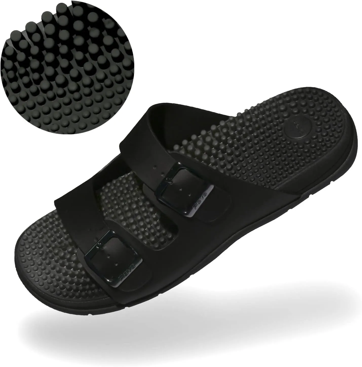 Revs - Lochy - Men’s Double Strap Reflexology Massage Sandals