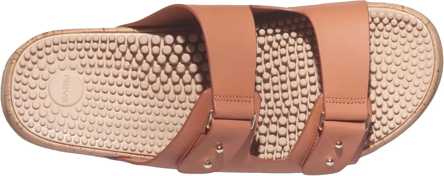 Revs Premium Reflexology & Acupressure Massage Sandals, Adjustable Strap, Cushion Comfort, Arch Support.