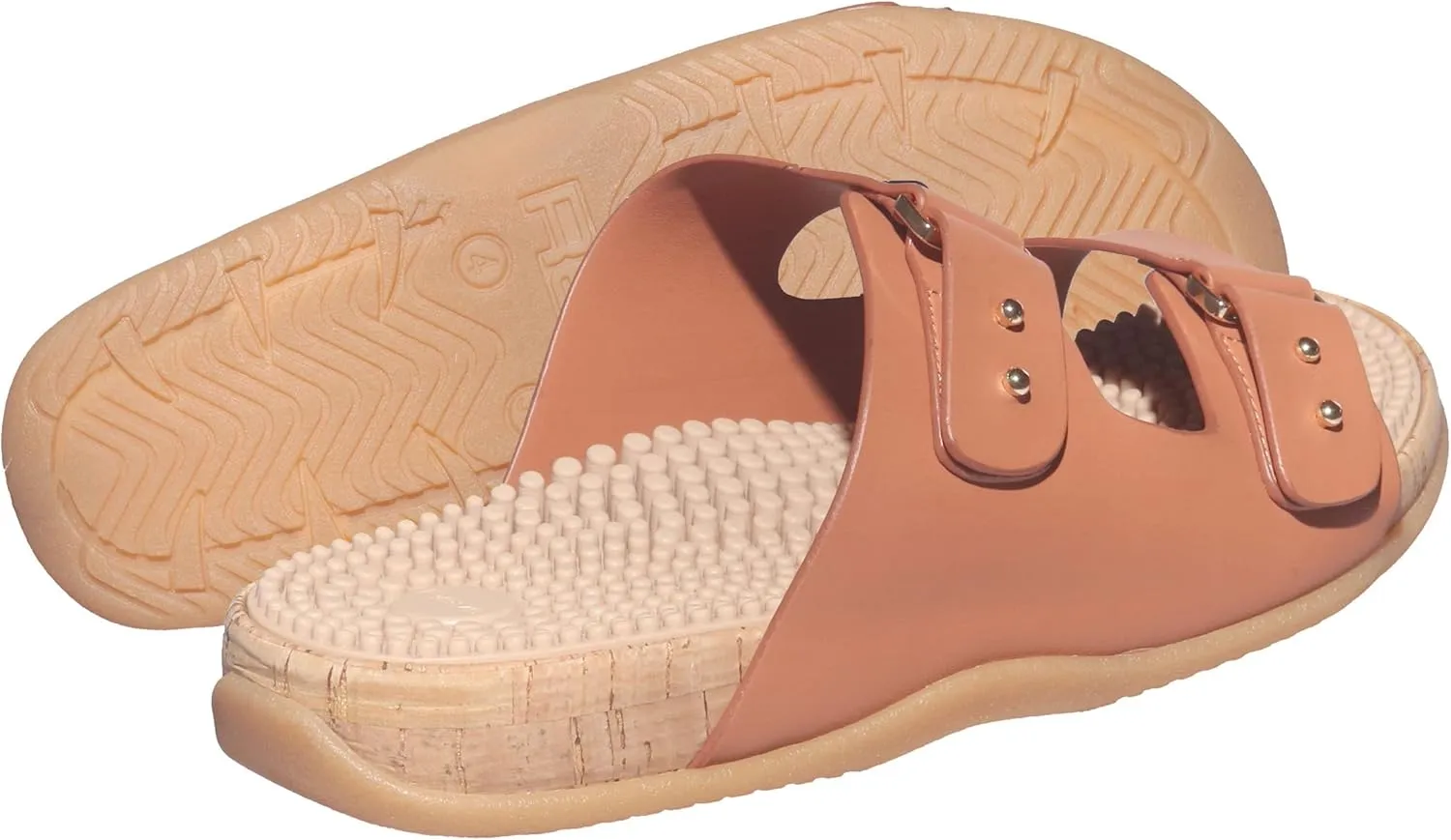 Revs Premium Reflexology & Acupressure Massage Sandals, Adjustable Strap, Cushion Comfort, Arch Support.