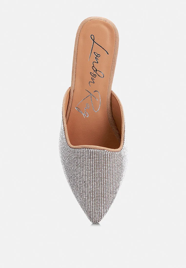 Rhinestones Mules By RAG