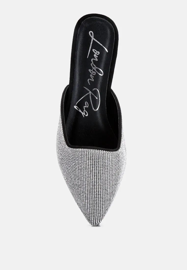 Rhinestones Mules By Ruw