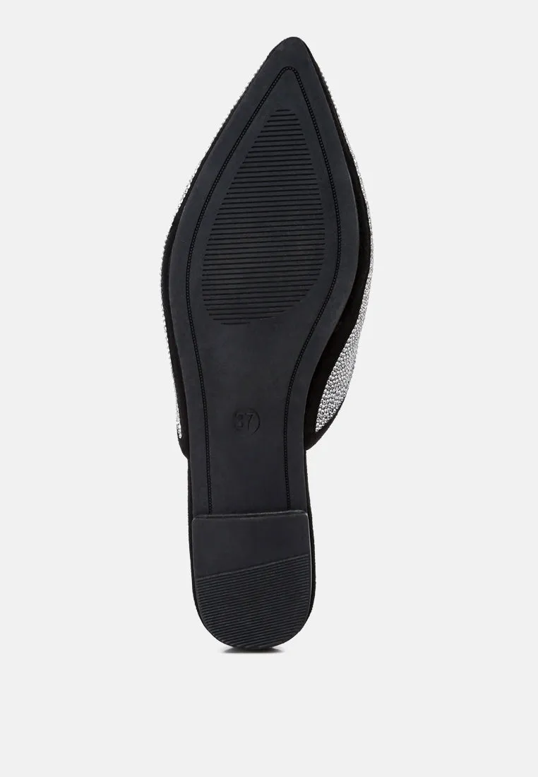 Rhinestones Mules By Ruw