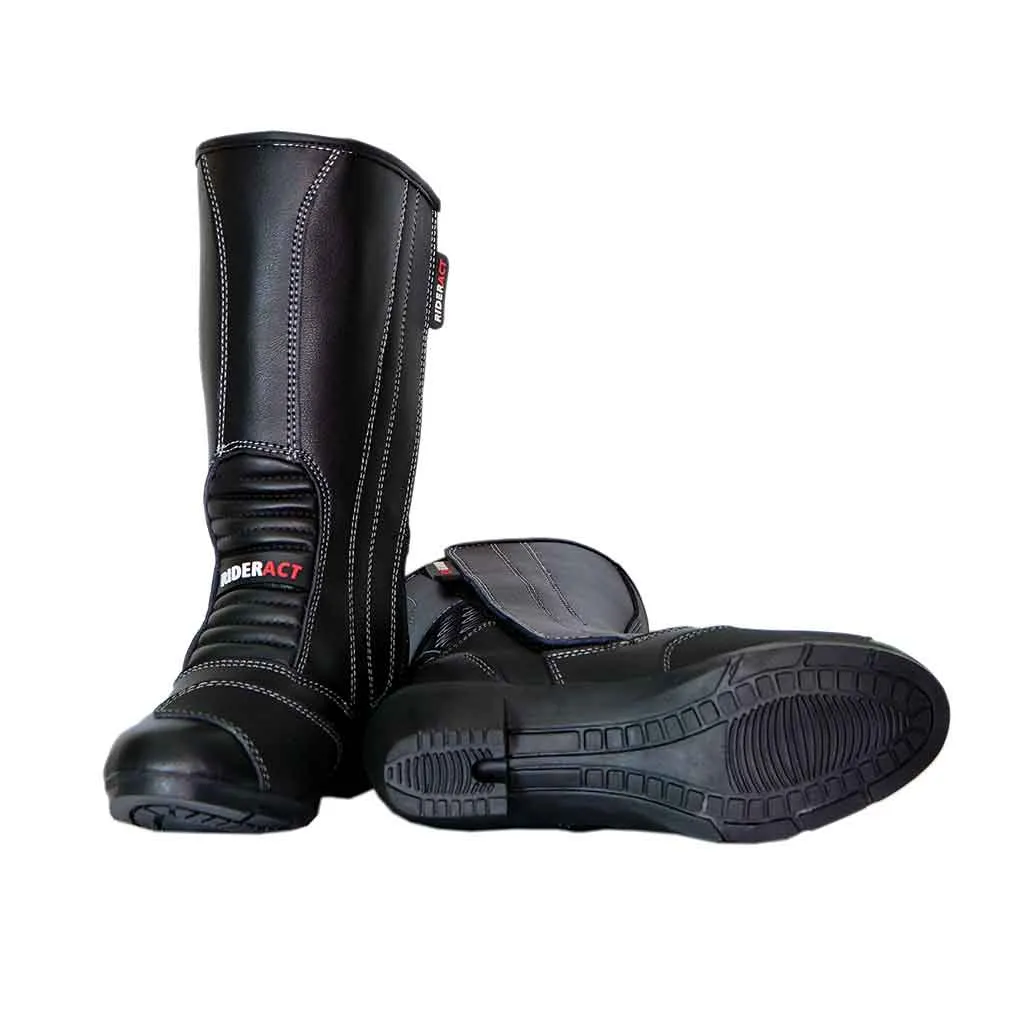 RIDERACT® Women’s Motorcycle Boots Black Spot-1