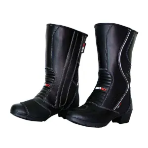 RIDERACT® Women’s Motorcycle Boots Black Spot-1