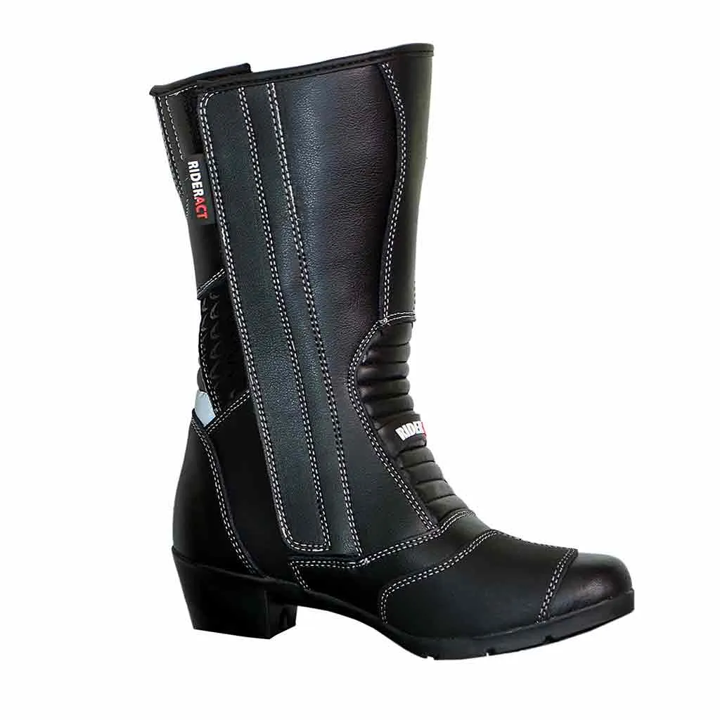 RIDERACT® Women’s Motorcycle Boots Black Spot-1
