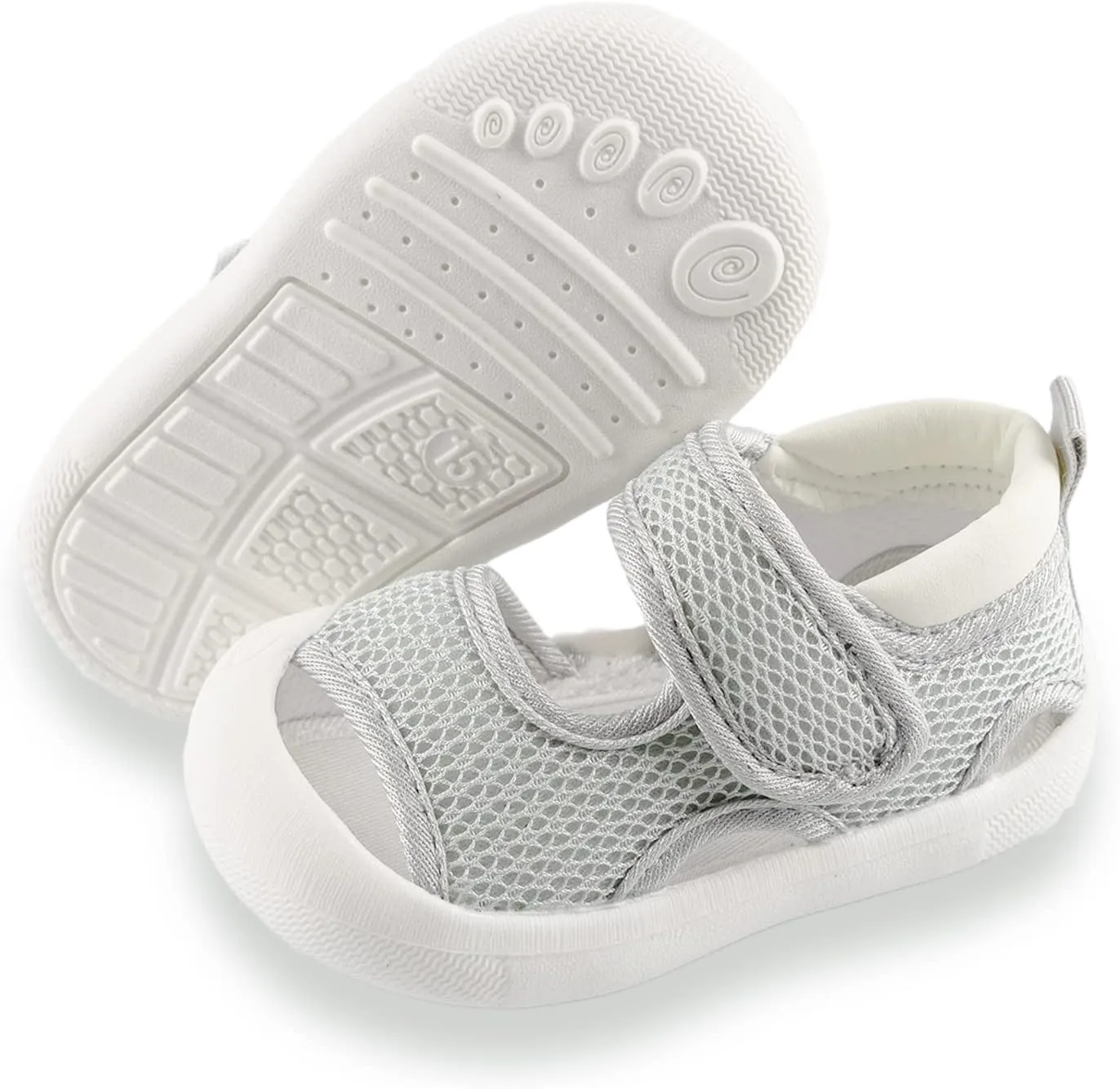 RVROVIC Boys Girls Athletic Sports Sandals Open-Toe Breathable Rubber Sole Beach Water Shoes for Toddler
