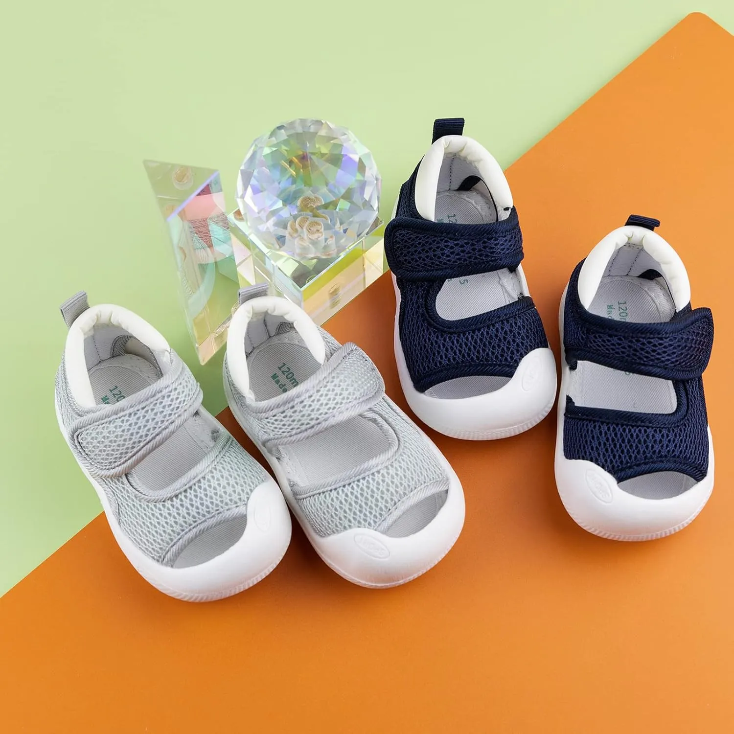 RVROVIC Boys Girls Athletic Sports Sandals Open-Toe Breathable Rubber Sole Beach Water Shoes for Toddler