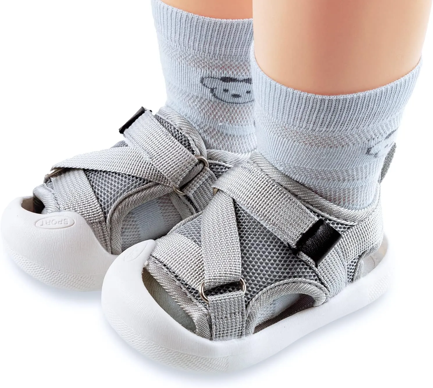 RVROVIC Boys Girls Athletic Sports Sandals Open-Toe Breathable Rubber Sole Beach Water Shoes for Toddler