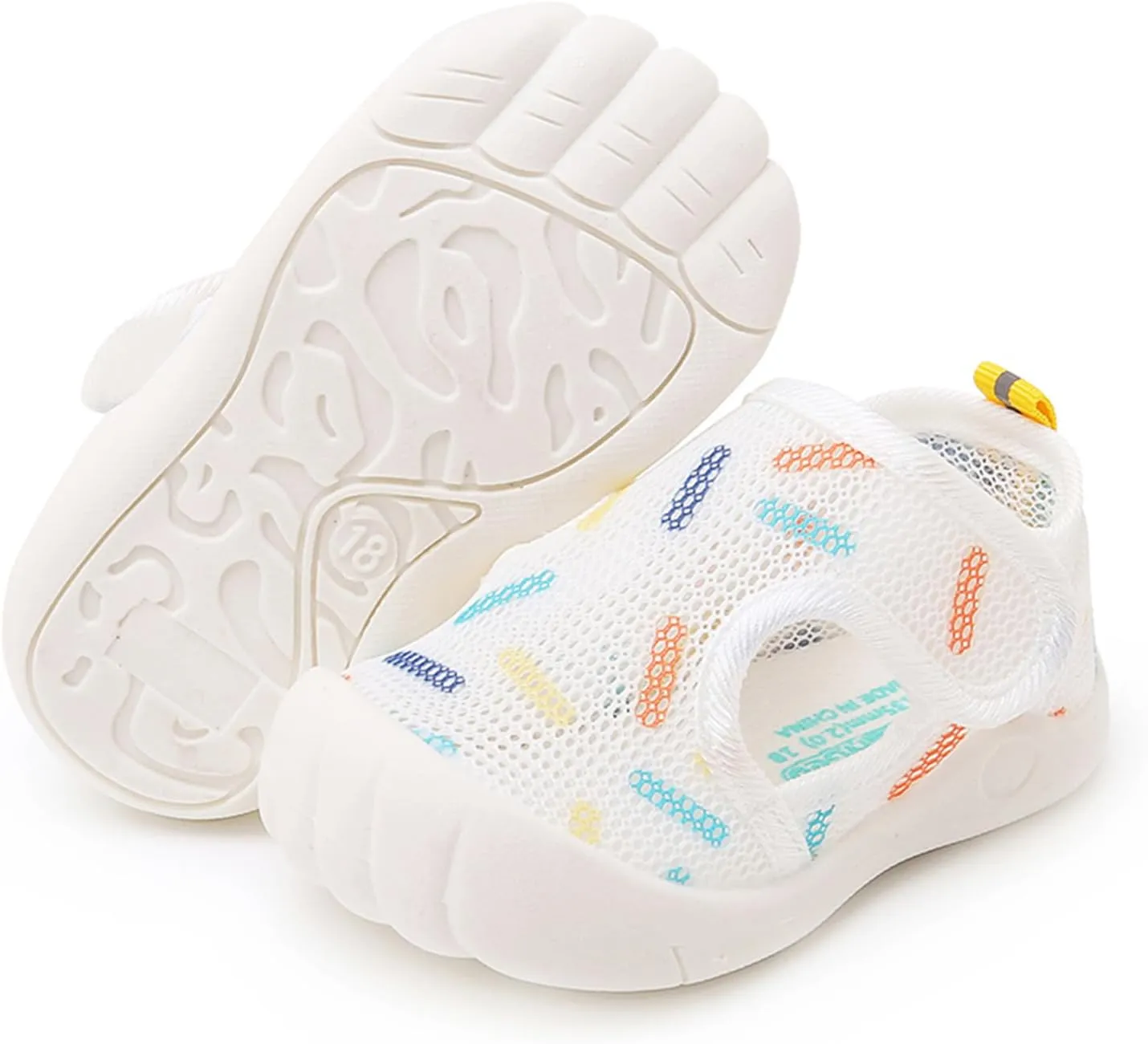 RVROVIC Boys Girls Athletic Sports Sandals Open-Toe Breathable Rubber Sole Beach Water Shoes for Toddler