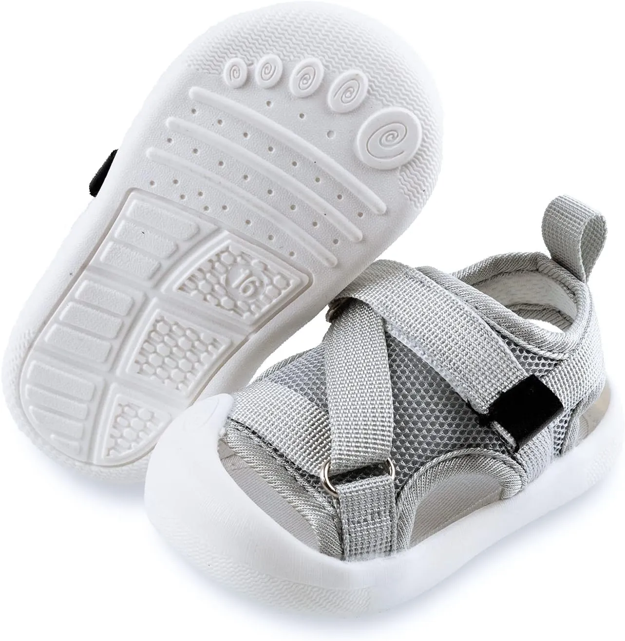 RVROVIC Boys Girls Athletic Sports Sandals Open-Toe Breathable Rubber Sole Beach Water Shoes for Toddler