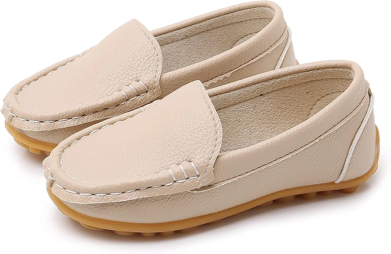 RVROVIC Kids Girls Boys Slip-on Loafers Oxford PU Leather Flats Shoes(Toddler/Little Kid)