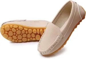 RVROVIC Kids Girls Boys Slip-on Loafers Oxford PU Leather Flats Shoes(Toddler/Little Kid)