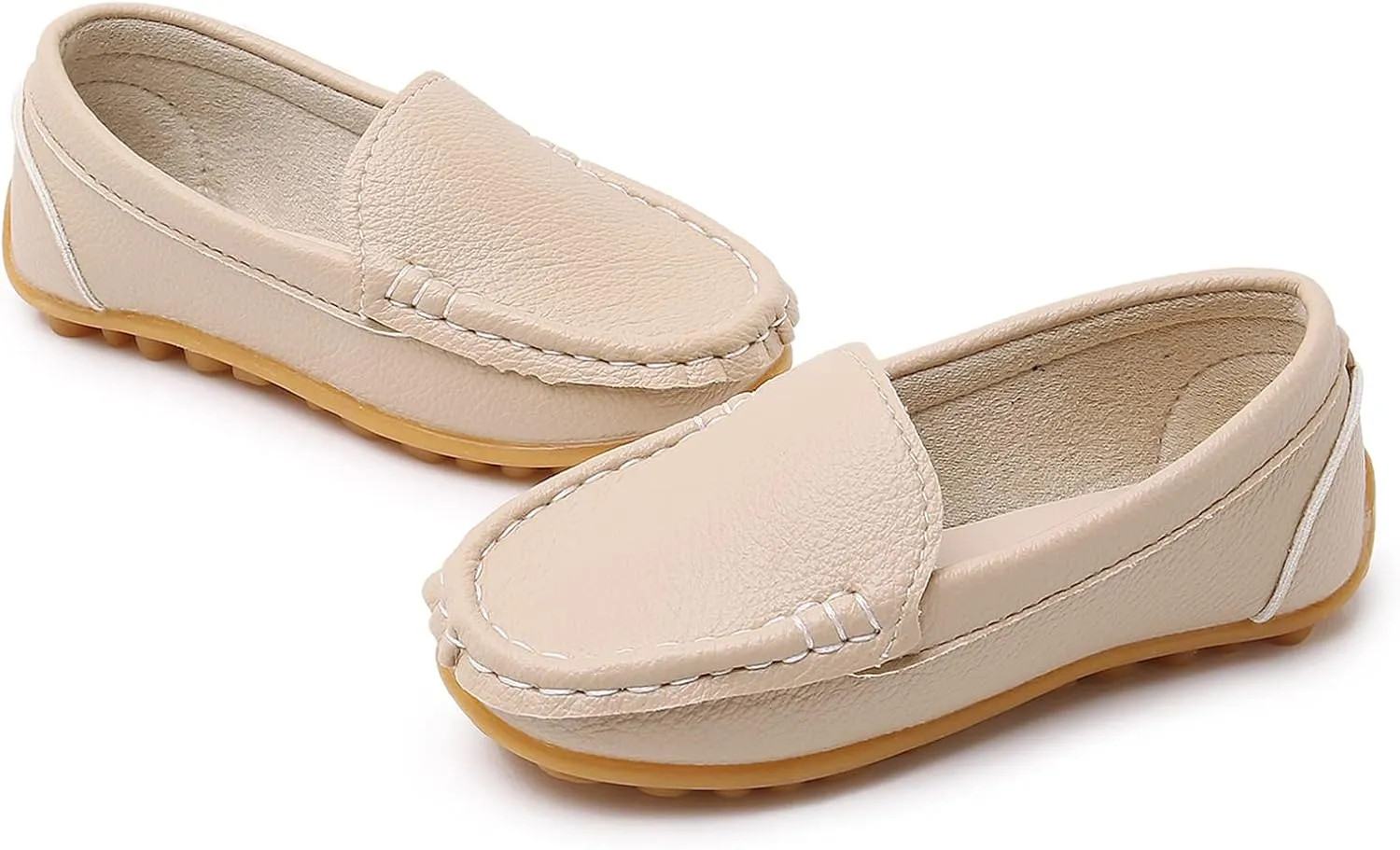 RVROVIC Kids Girls Boys Slip-on Loafers Oxford PU Leather Flats Shoes(Toddler/Little Kid)