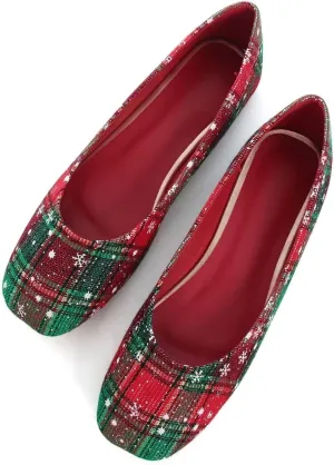SAILING LU Flats for Women Comfortable Solid Color Soft Flats Square Toe Ballet Casual Work Shoes Dressy Slip-ons Loafers