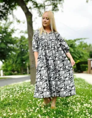 SALE - Frida Dress Ebony - Last 1s SM