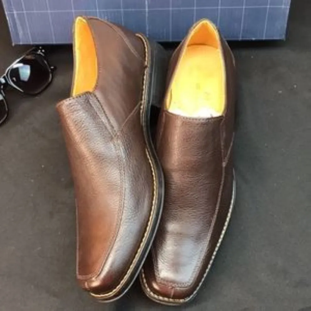 Sandro Moscoloni Brown Leather Loafers 10.5M