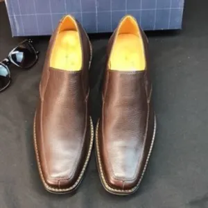 Sandro Moscoloni Brown Leather Loafers 10.5M