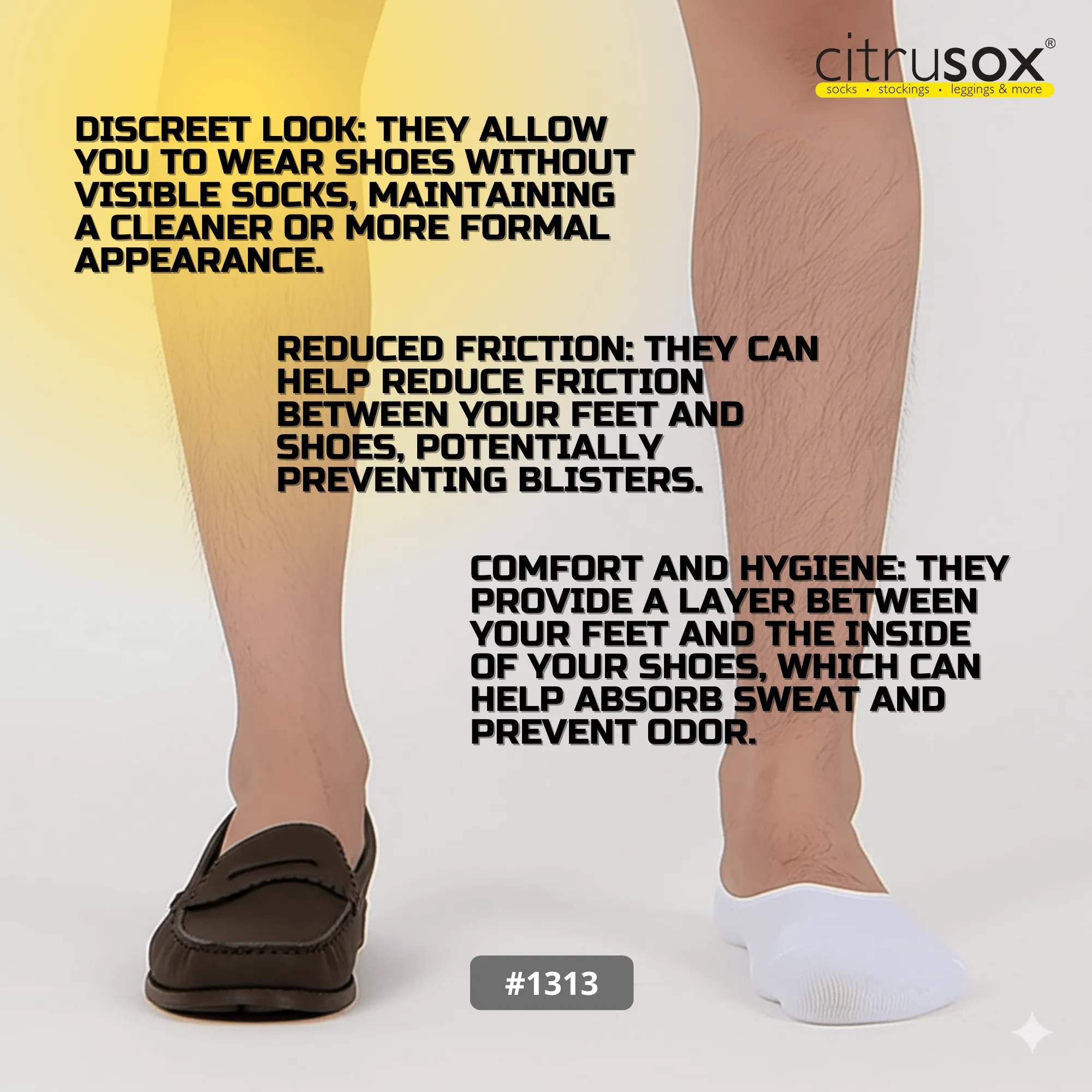 Shallow Loafer Non-Slip Heel Socks