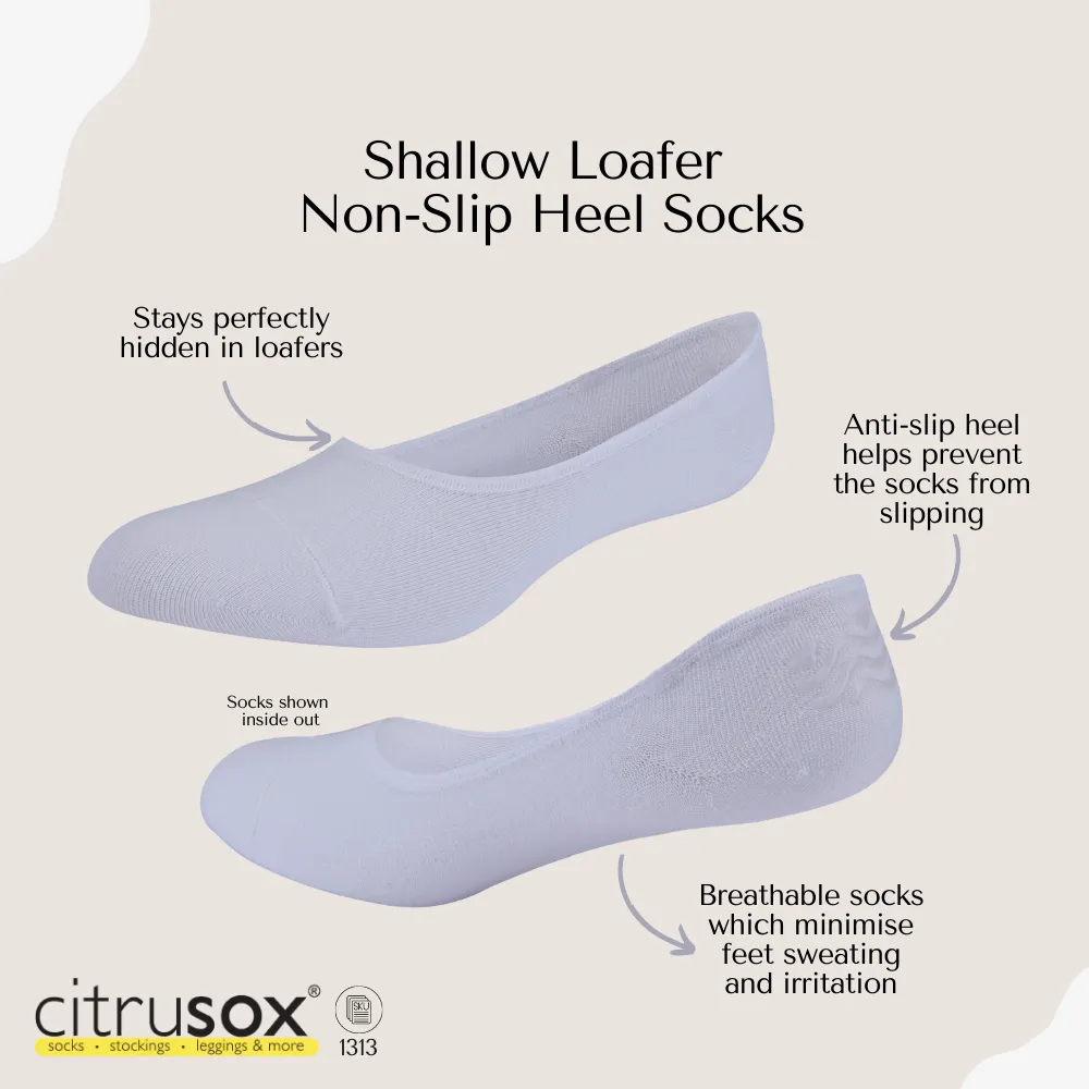 Shallow Loafer Non-Slip Heel Socks