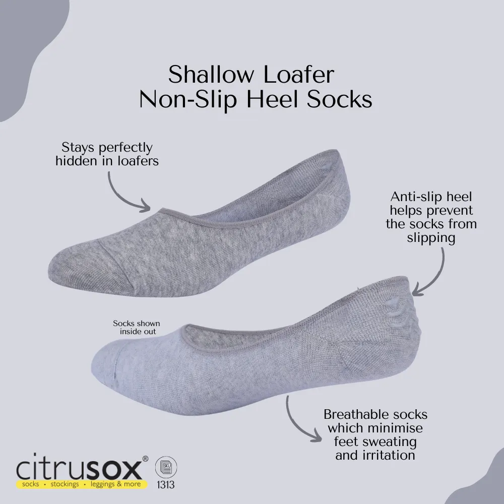 Shallow Loafer Non-Slip Heel Socks