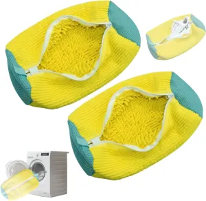 Shoe Washing Machine Bag, Sneaker Cleaning Laundry Reusable Shoe Bag for Washer and Dryer 2PCS for All Shoes