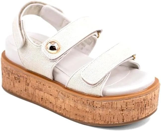 Shu Shop Womens Lucille Platform Casual Sandals Casual High Heel 3" & Up - Silver