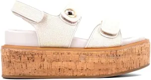 Shu Shop Womens Lucille Platform Casual Sandals Casual High Heel 3" & Up - Silver