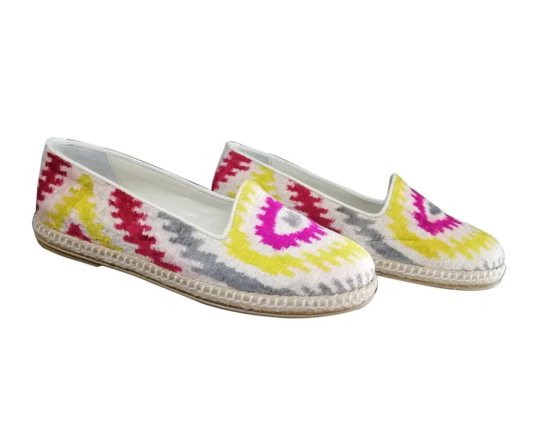 Silk Velvet Ikat Espadrilles 022
